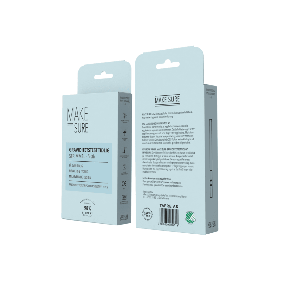 Make Sure Graviditetstest tidlig strimmel - 5pk