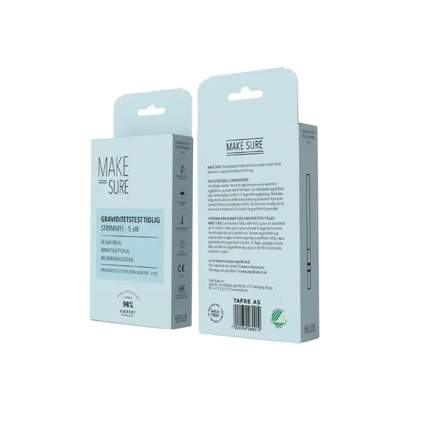 Hovedbilde Make Sure Graviditetstest tidlig strimmel - 5pk
