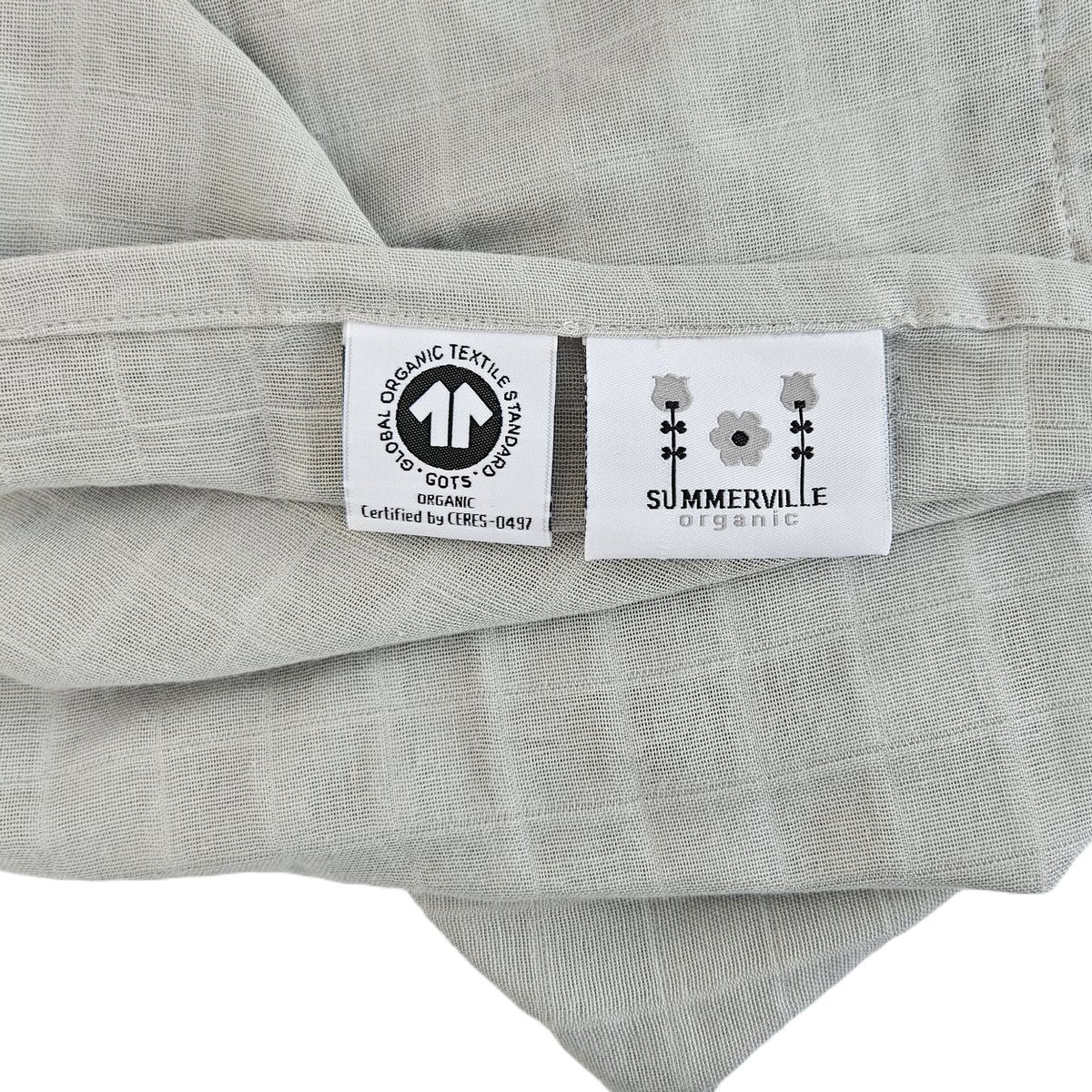 Summerville Organic Muslin klut, 1-pk, Silver grey