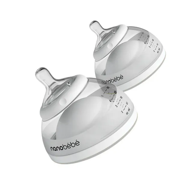 Hovedbilde Nanobébé Breastmilk Bottle 150ml, 2stk Grey