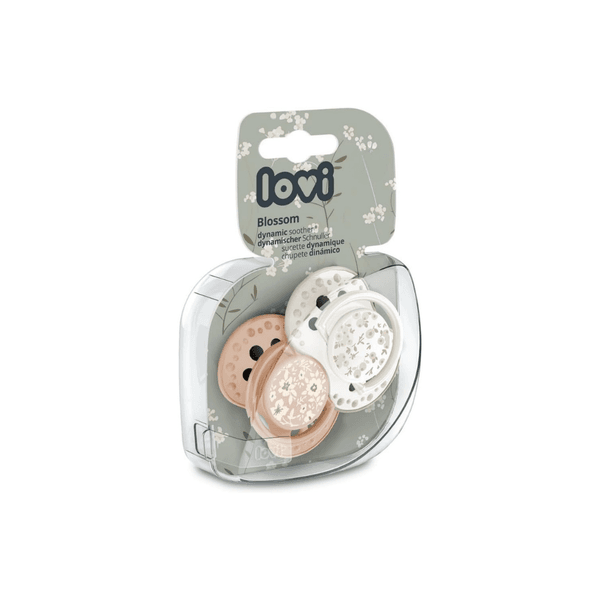 Hovedbilde LOVI Silicone Dynamic Soother 0-6m, 2stk, Blossom ...
