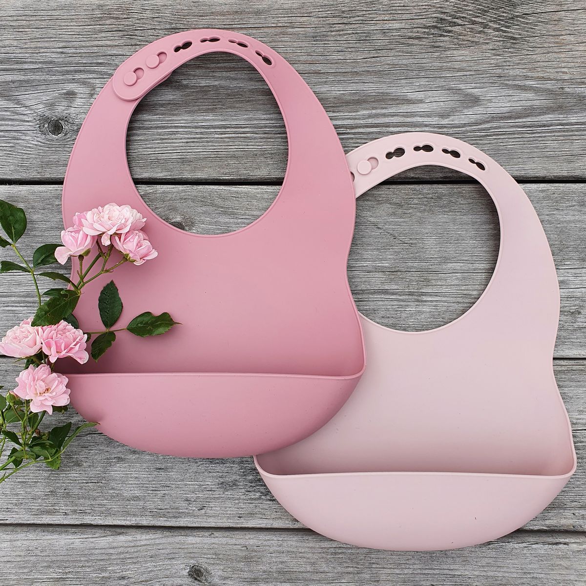 Summerville Organic smekker i silikon, 2pk, rose mauve