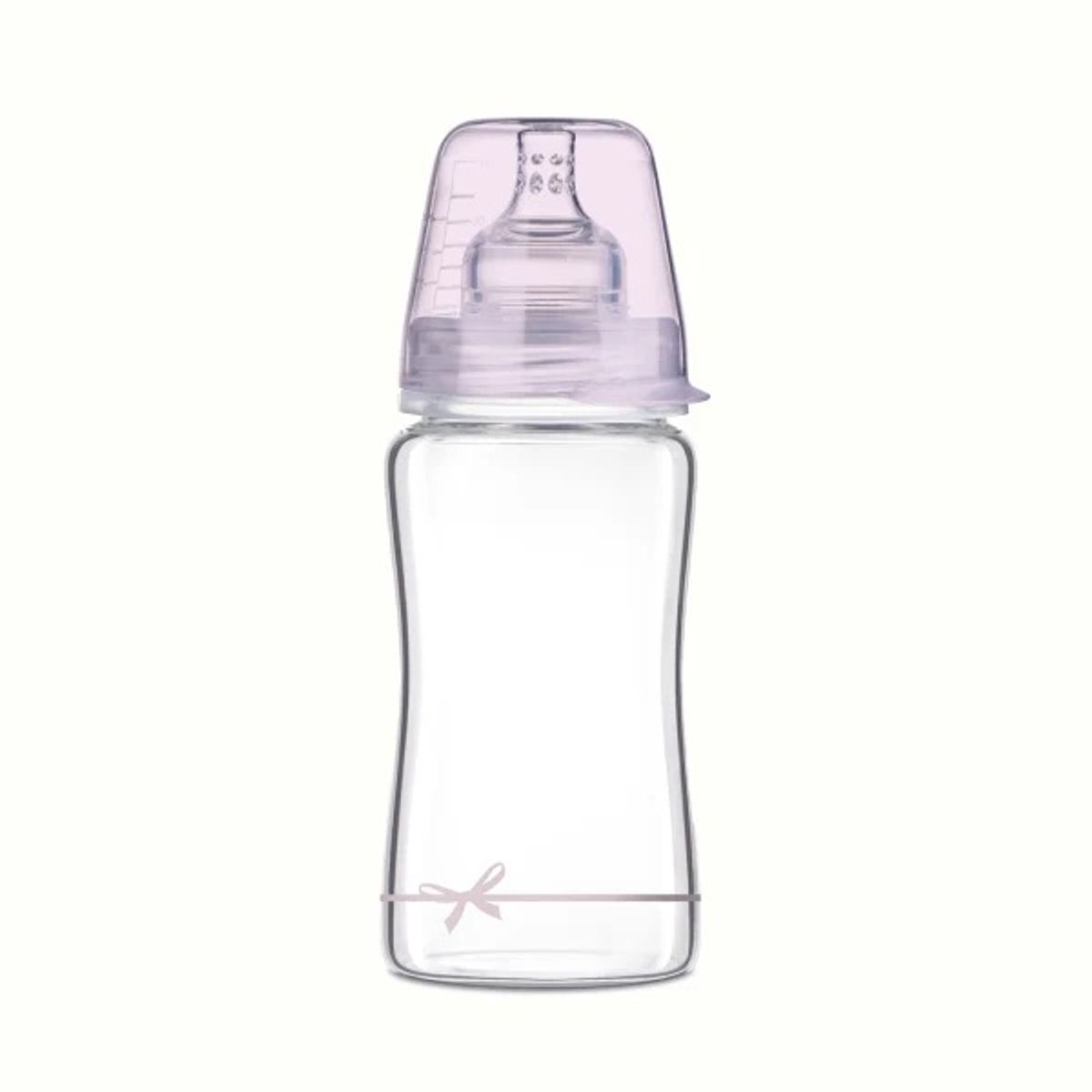 LOVI  Glass Baby Bottle 250 ml, 3mnd+
