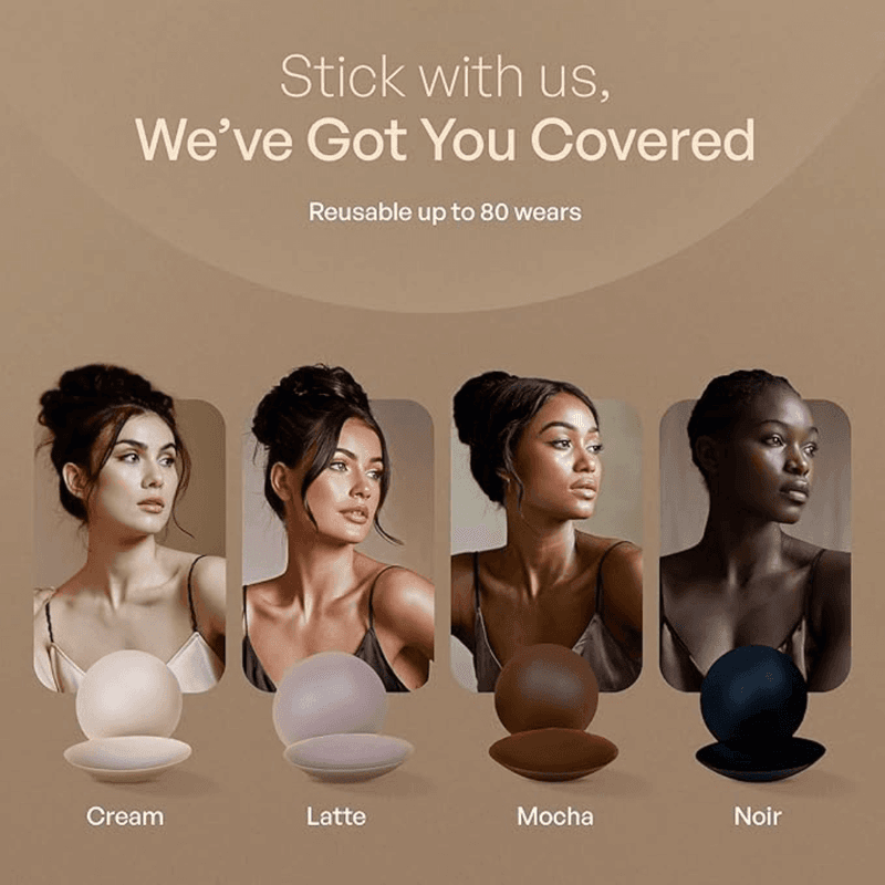 Gatherall Nipple Covers i silikon, cream