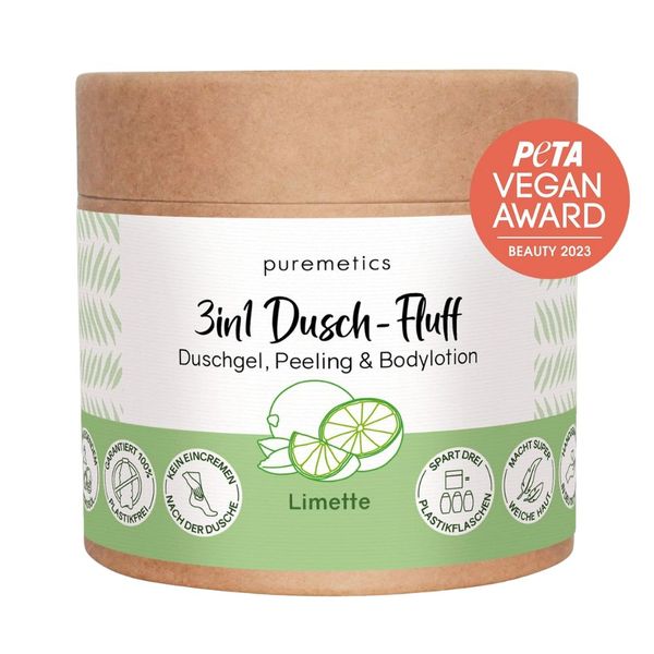 Hovedbilde Puremetics 3-i-1 Dusch-Fluff dusjsåpe «lime»
