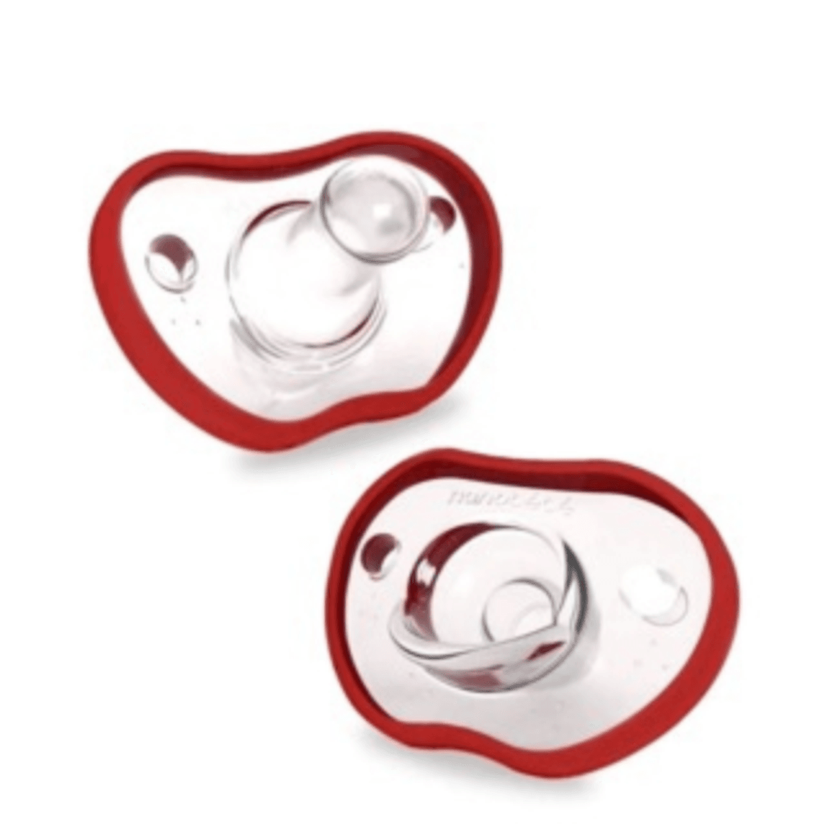 Nanobébé Flexy Pacifier narresmokk, red, 2pk, 0-3mnd